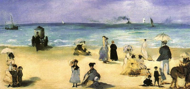 On the Beach at Boulogne, Edouard Manet